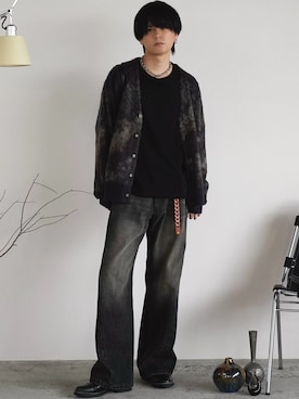 「アイテム（ピアス（片耳用））」を使った、げんじさん（メンズ・175cm）の秋コーディネート