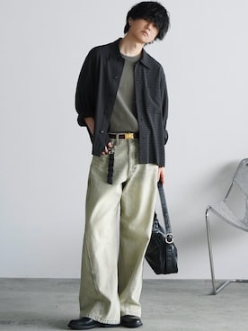 「アイテム（イヤリング）」を使った、げんじさん（メンズ・175cm）の春コーディネート