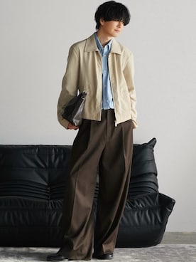 「Llife（ライフ）のアイテム」を使った、げんじさん（メンズ・175cm）の春コーディネート