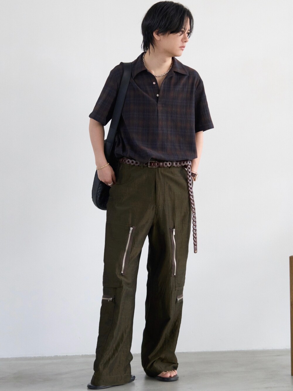 Llife（ライフ）の「Llife COW LEATHER MESH BAG（ショルダー