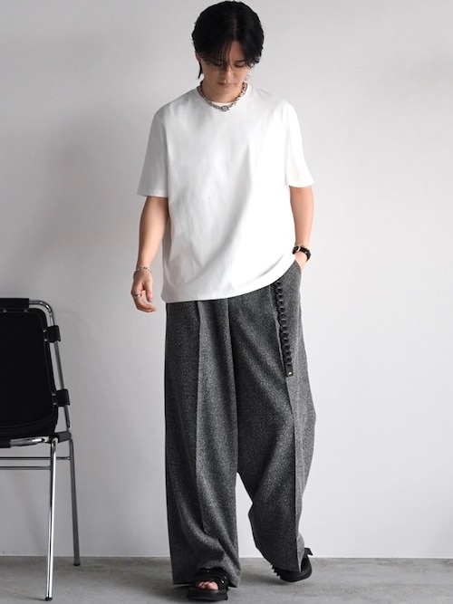EXTRA FINE COTTON BASIC TEE -SLIM CROPPED FIT-