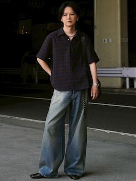 「アイテム（フレグランス）」を使った、げんじさん（メンズ・175cm）の夏コーディネート