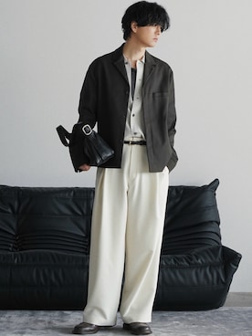 「Llife（ライフ）のアイテム」を使った、げんじさん（メンズ・175cm）の春コーディネート