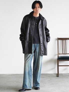 げんじさん（メンズ・175cm）の冬コーディネート