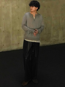 「Llife（ライフ）のアイテム」を使った、げんじさん（メンズ・175cm）の秋コーディネート