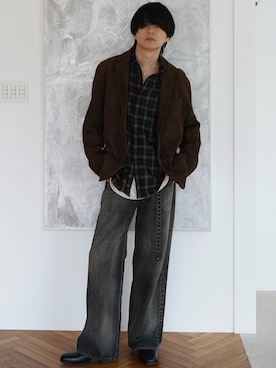 「アイテム（タンクトップ）」を使った、げんじさん（メンズ・175cm）の秋コーディネート