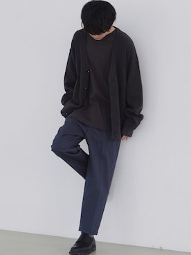 「チャコール」｜「アイテム（その他）」を使った、げんじさん（メンズ・175cm）の秋コーディネート
