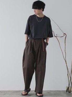 「HERMES（エルメス）のアイテム」を使った、げんじさん（メンズ・175cm）の夏コーディネート
