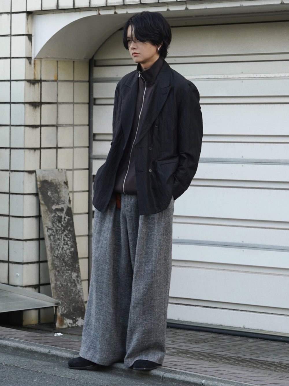 LIDNM】SILK LINEN SUCKER JACKET