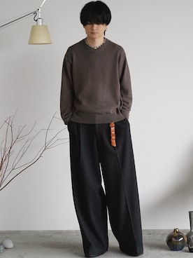 「アイテム（イヤリング）」を使った、げんじさん（メンズ・175cm）の秋コーディネート