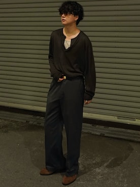 「Llife（ライフ）のアイテム」を使った、げんじさん（メンズ・175cm）の秋コーディネート