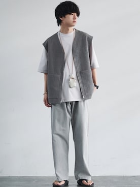 「HERMES（エルメス）のアイテム」を使った、げんじさん（メンズ・175cm）の夏コーディネート