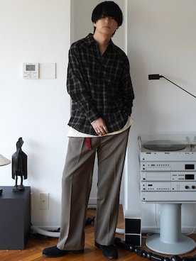 「アイテム（ピアス（片耳用））」を使った、げんじさん（メンズ・175cm）の秋コーディネート