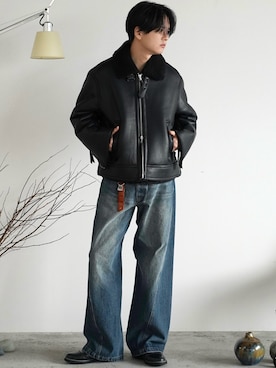 「アイテム（財布/小物）」を使った、げんじさん（メンズ・175cm）の冬コーディネート