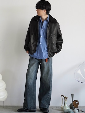 「アイテム（リング）」を使った、げんじさん（メンズ・175cm）の秋コーディネート