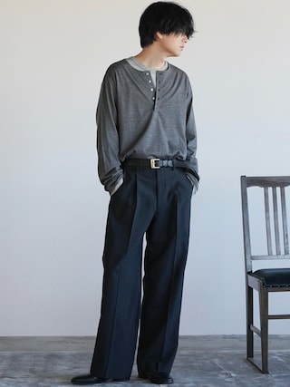 「Llife（ライフ）のLlife SLIGHT SQUARE ZIP BOOTS（ブーツ）」を使った、げんじさん（メンズ・175cm）の春コーディネート