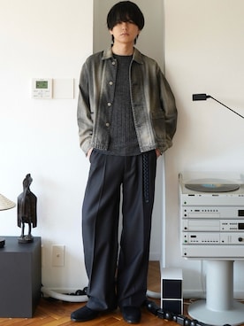 「アイテム（ピアス（片耳用））」を使った、げんじさん（メンズ・175cm）の秋コーディネート