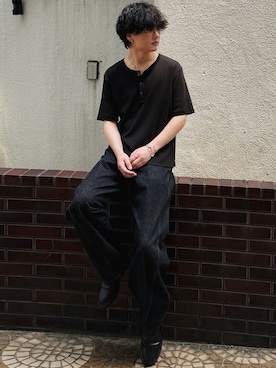 「アイテム（アンダーウェア）」を使った、げんじさん（メンズ・175cm）の夏コーディネート