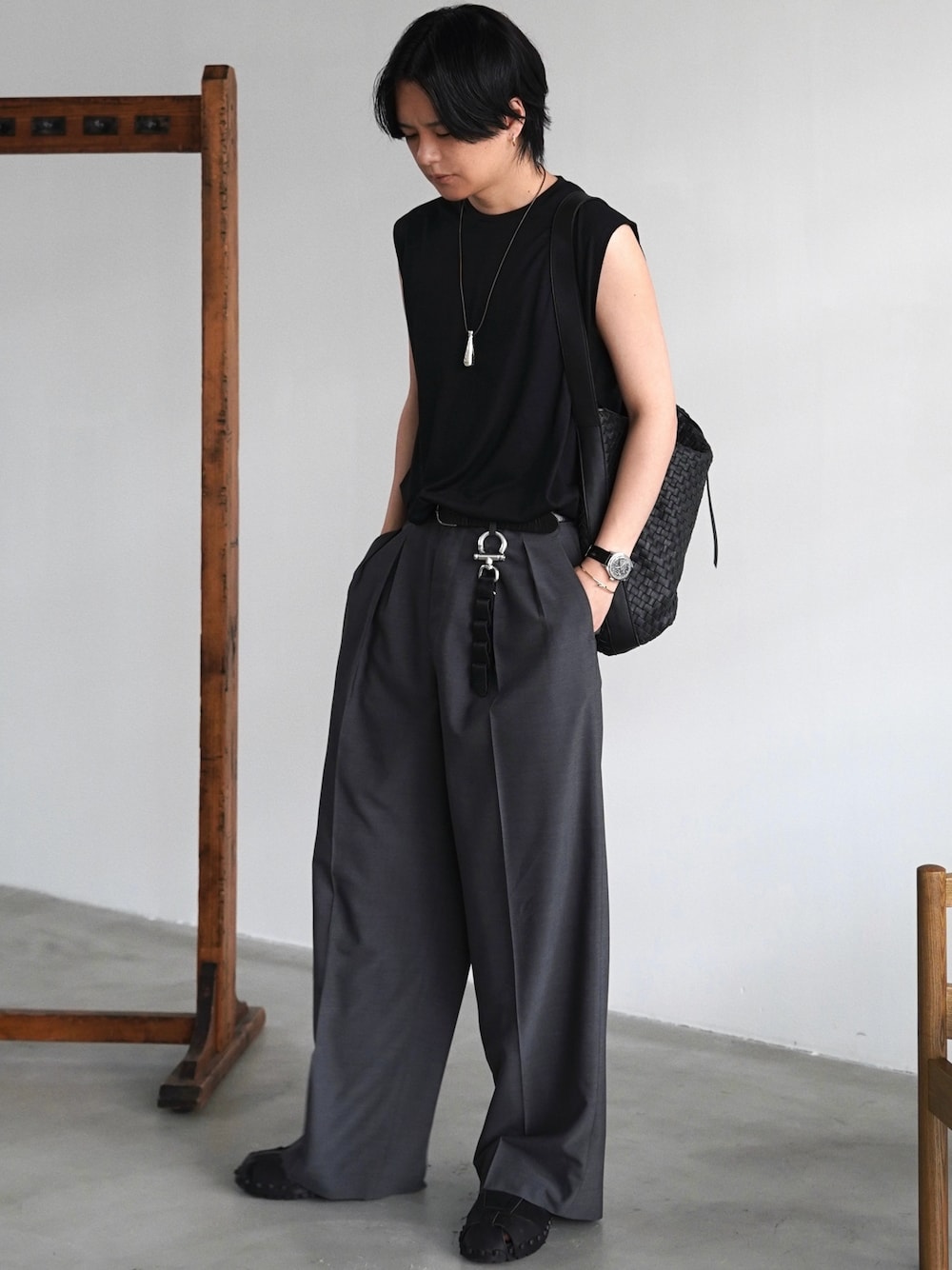 CKJ バックレスデニムタンクトップ CKJ バックレスデニムタンクトップ CKJ バックレスデニムタンクトップ