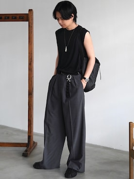 「アイテム（ピアス（片耳用）、ゴールド系）」を使った、げんじさん（メンズ・175cm）の夏コーディネート
