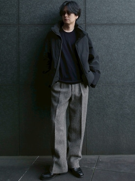 「アイテム（イヤリング）」を使った、げんじさん（メンズ・175cm）の冬コーディネート