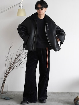 「アイテム（ピアス（片耳用））」を使った、げんじさん（メンズ・175cm）の冬コーディネート