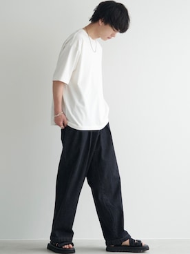 「ラフ」｜「アイテム（セットアップ）」を使った、げんじさん（メンズ・175cm）の春コーディネート