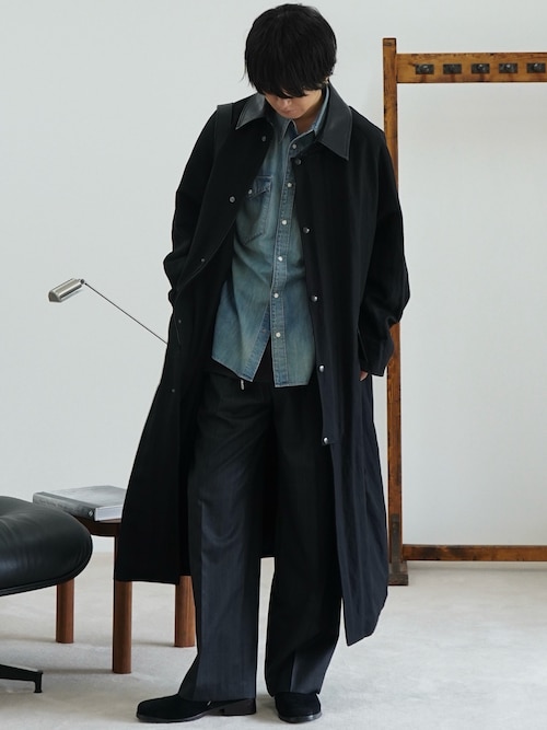 LIDNM（リドム）の「Wool Chalk Stripe Slacks（スラックス