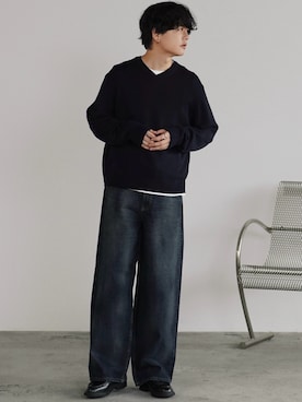 「アイテム（リング）」を使った、げんじさん（メンズ・175cm）の秋コーディネート