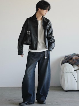 「Llife（ライフ）のアイテム」を使った、げんじさん（メンズ・175cm）の冬コーディネート