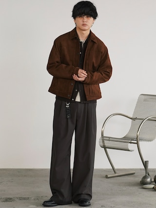 「WYM LIDNM(ウィム バイ リドム)のMOHAIR BLEND KNIT SHIRT CARDIGAN(ニット/セーター)」を使った、げんじさん(メンズ・175cm)の秋コーディネート