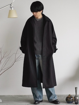 「アイテム（リング）」を使った、げんじさん（メンズ・175cm）の冬コーディネート