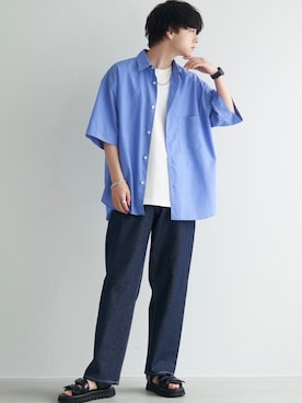 「HERMES（エルメス）のアイテム」を使った、げんじさん（メンズ・175cm）の夏コーディネート
