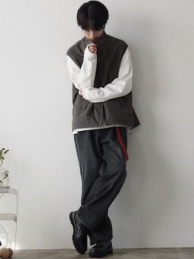 「アイテム（ピアス（片耳用））」を使った、げんじさん（メンズ・175cm）の春コーディネート