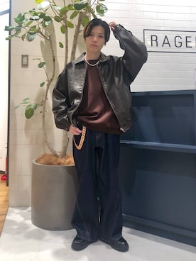 「RAGEBLUE（レイジブルー）のアイテム（パンツ）」を使った、覇都さん（メンズ・162cm）の秋コーディネート