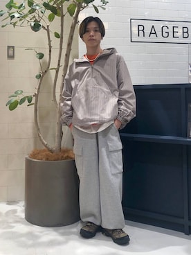 「RAGEBLUE（レイジブルー）のアイテム（パーカー）」を使った、覇都さん（メンズ・162cm）の秋コーディネート