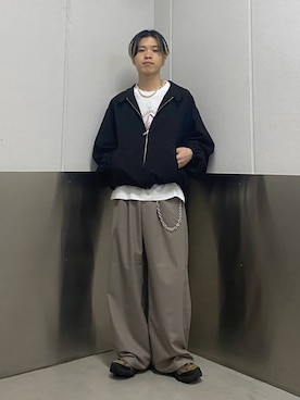 「RAGEBLUE（レイジブルー）のアイテム（ブルゾン）」を使った、覇都さん（メンズ・162cm）の春コーディネート