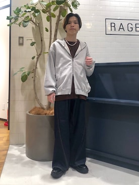 「RAGEBLUE（レイジブルー）のアイテム（パンツ）」を使った、覇都さん（メンズ・162cm）の秋コーディネート