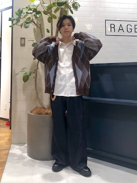 「アイテム（ウォレットチェーン）」を使った、覇都さん（メンズ・162cm）の秋コーディネート