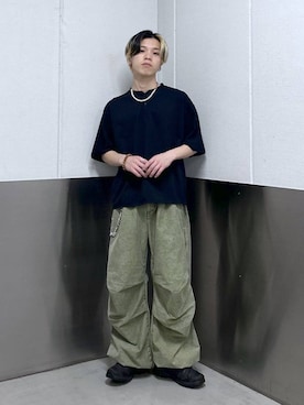 「RAGEBLUE（レイジブルー）のアイテム（パンツ）」を使った、覇都さん（メンズ・162cm）の春コーディネート