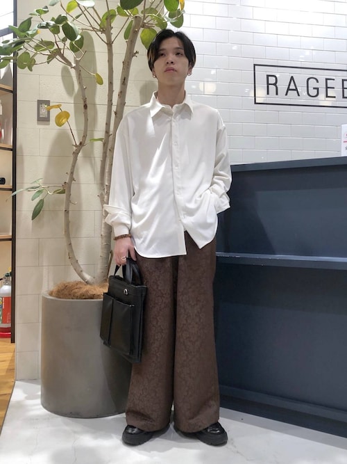 RAGEBLUE（レイジブルー） ワイドパンツ スラックス Damascene