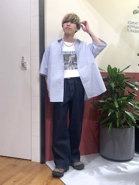 「RAGEBLUE（レイジブルー）のアイテム」を使った、覇都さん（メンズ・162cm）の夏コーディネート