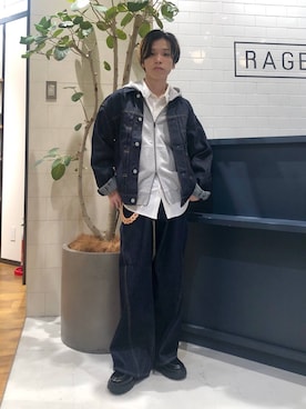 「アイテム（デニムジャケット）」を使った、覇都さん（メンズ・162cm・20代）の秋コーディネート