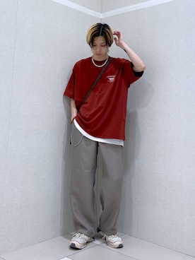 「アイテム（財布/小物、ホワイト系）」を使った、覇都さん（メンズ・162cm）の夏コーディネート