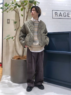 「RAGEBLUE（レイジブルー）のアイテム（ジャケット/アウター）」を使った、覇都さん（メンズ・162cm）の秋コーディネート