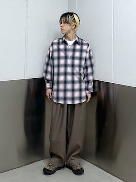 「RAGEBLUE（レイジブルー）のアイテム（スラックス）」を使った、覇都さん（メンズ・162cm）の春コーディネート