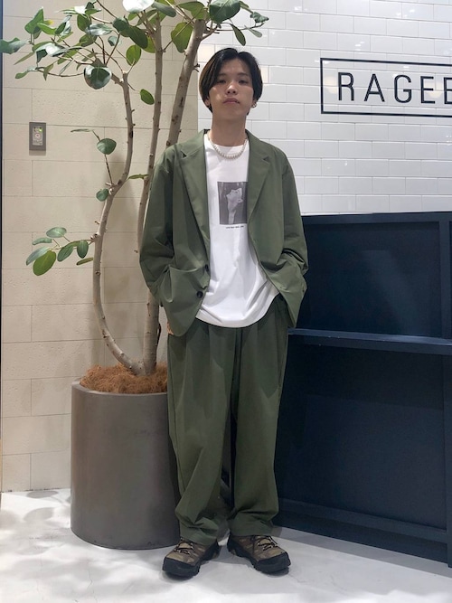 新品　フェニックス　インシュレーション　中綿入り　カーキ　L phenix outdoor】別注/セットアップテーラードジャケット（テーラード