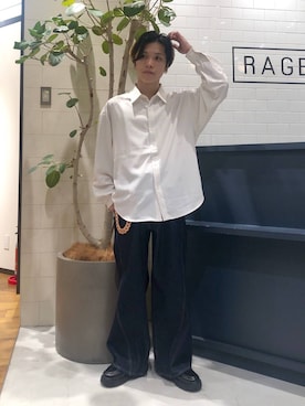 「RAGEBLUE（レイジブルー）のアイテム（パンツ）」を使った、覇都さん（メンズ・162cm）の秋コーディネート