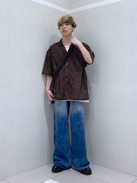 「アイテム（デニムパンツ）」を使った、覇都さん（メンズ・162cm・20代）の夏コーディネート