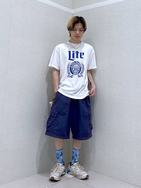 「アイテム（ソックス/靴下）」を使った、覇都さん（メンズ・162cm）の夏コーディネート
